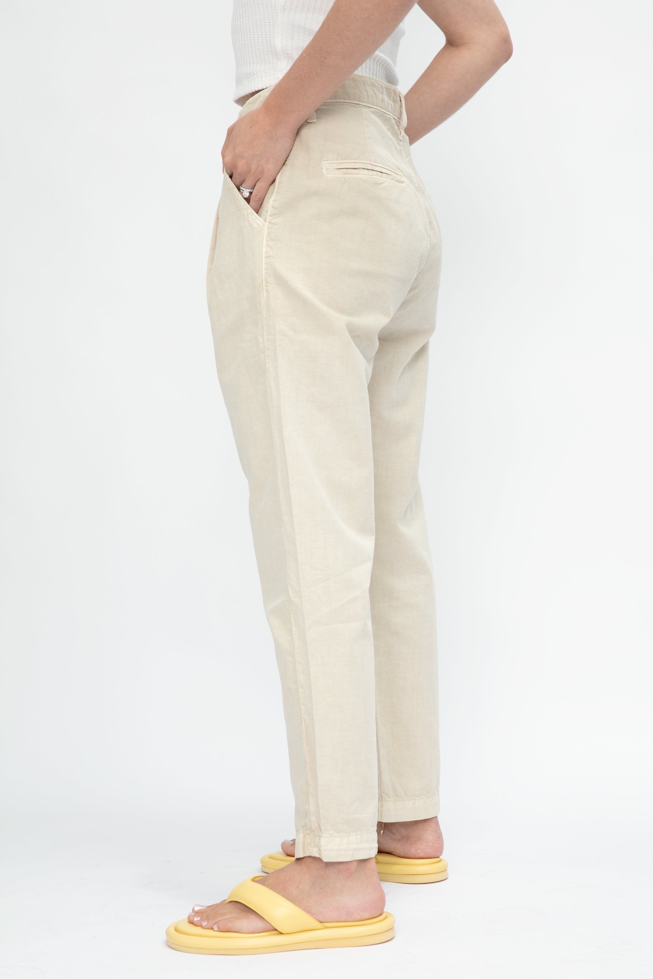 Hayden Pleated Pant in Pigment Flour