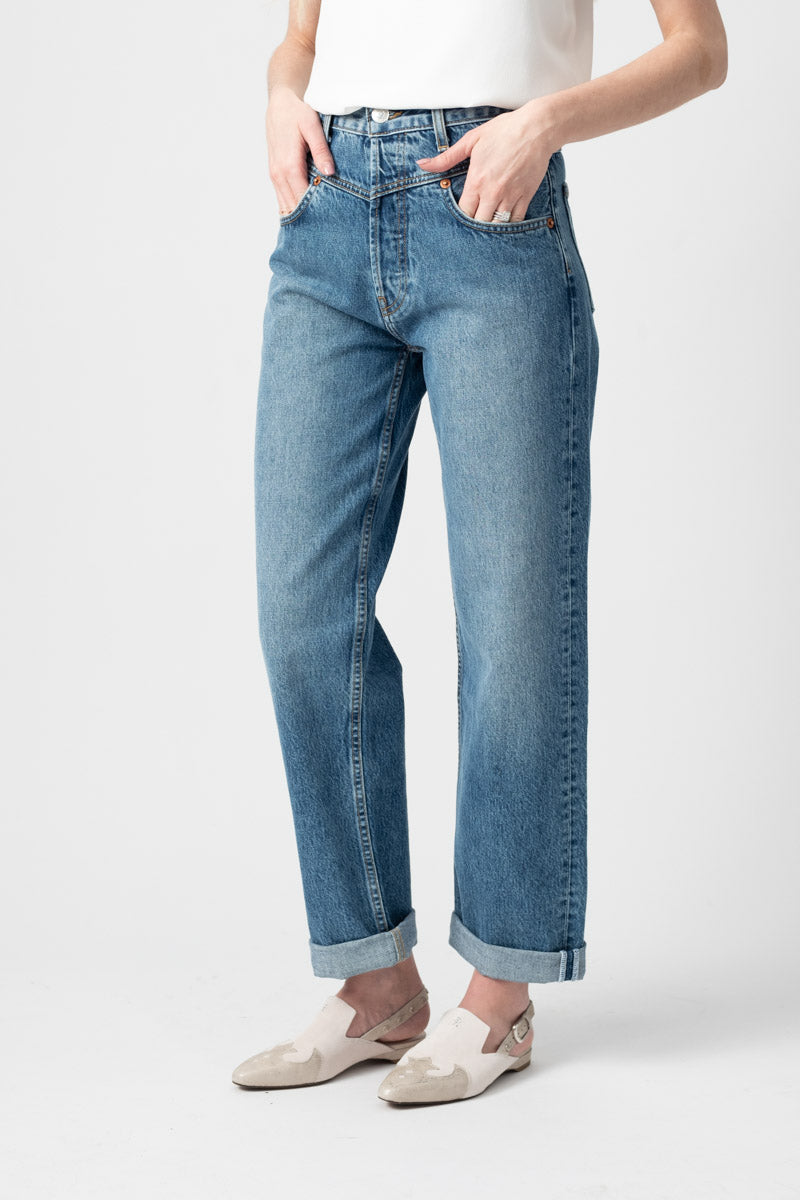 Double Yoke Jean in Medium 42