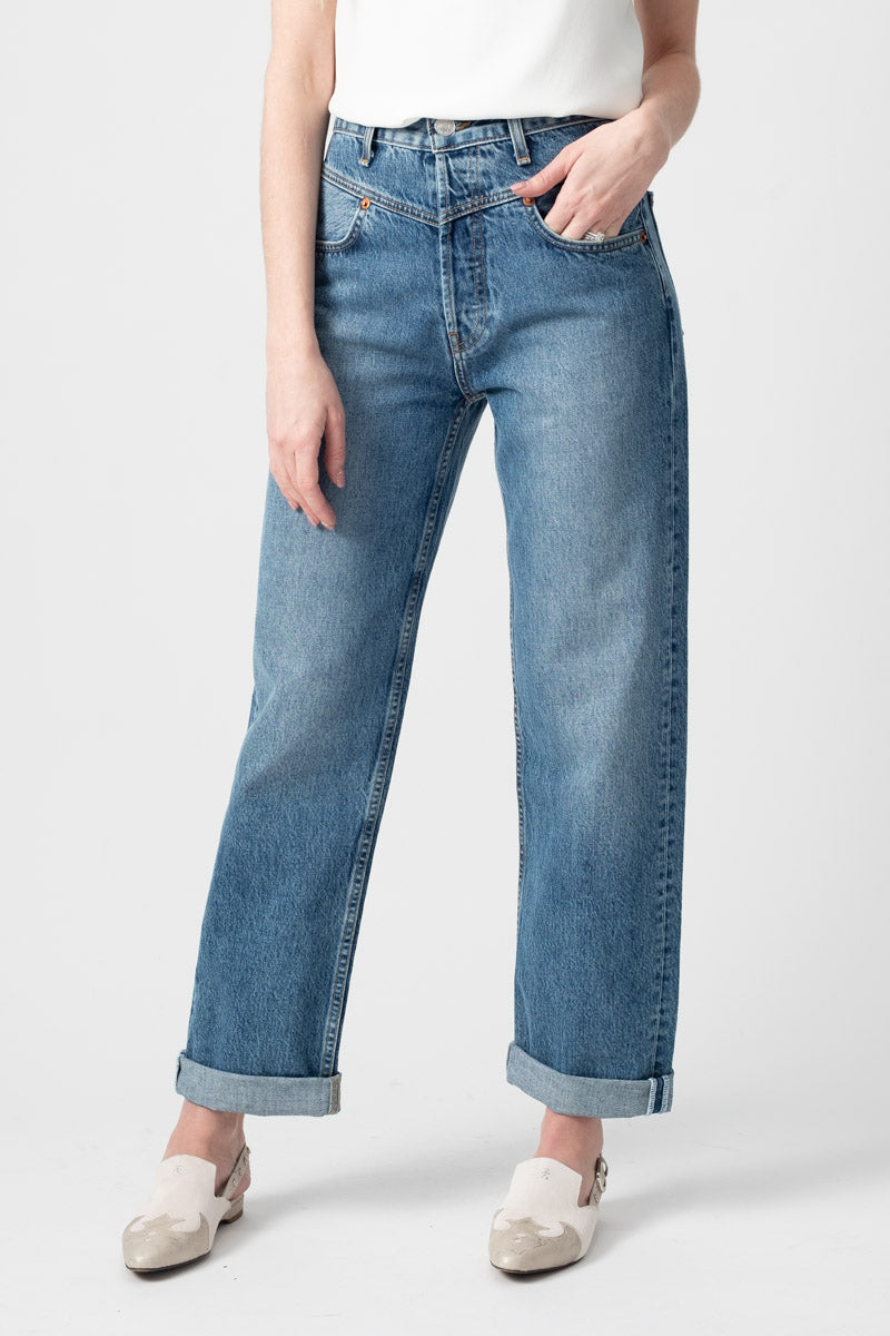 Double Yoke Jean in Medium 42