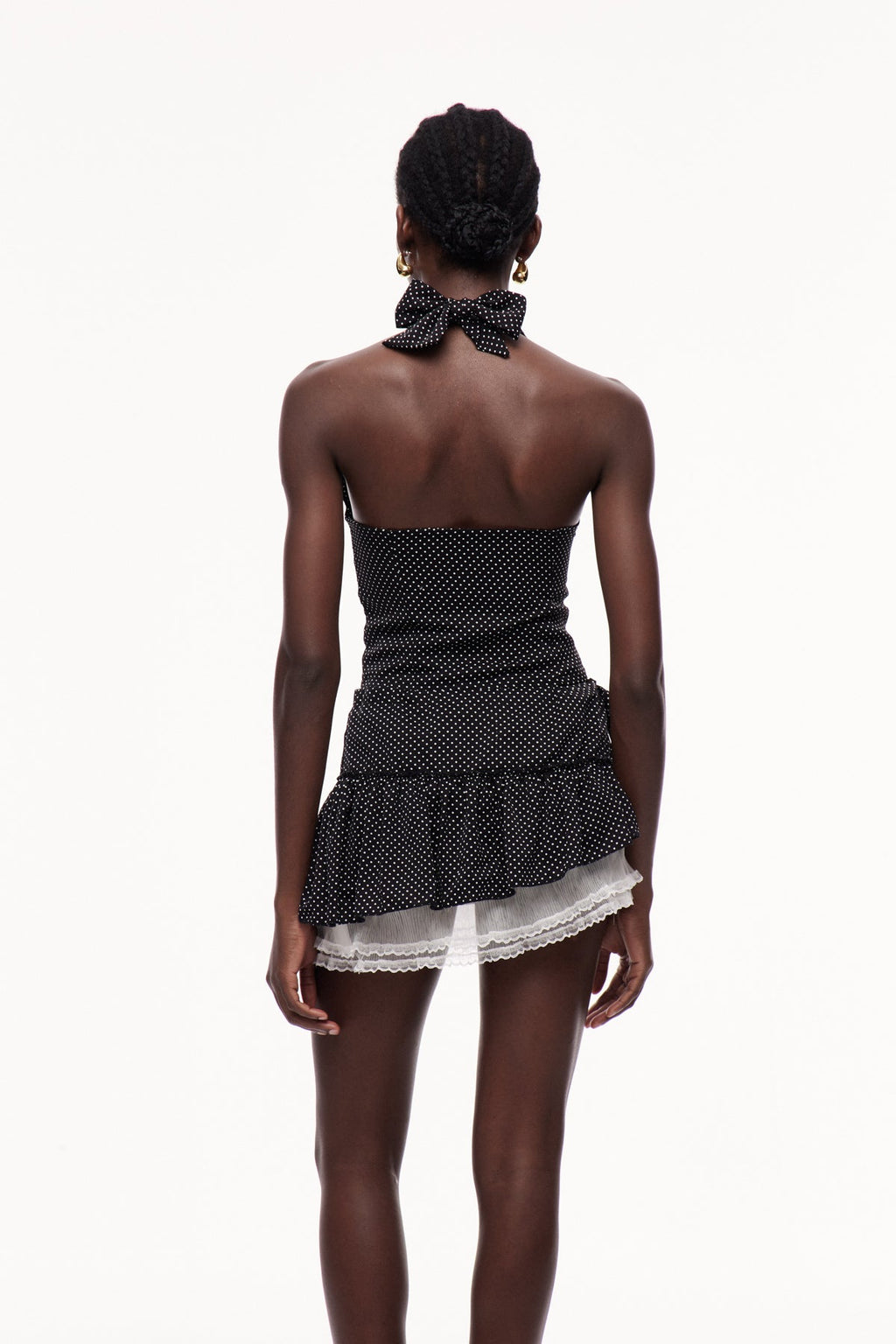 Yaa Halter Neck Dot Skirt Sets